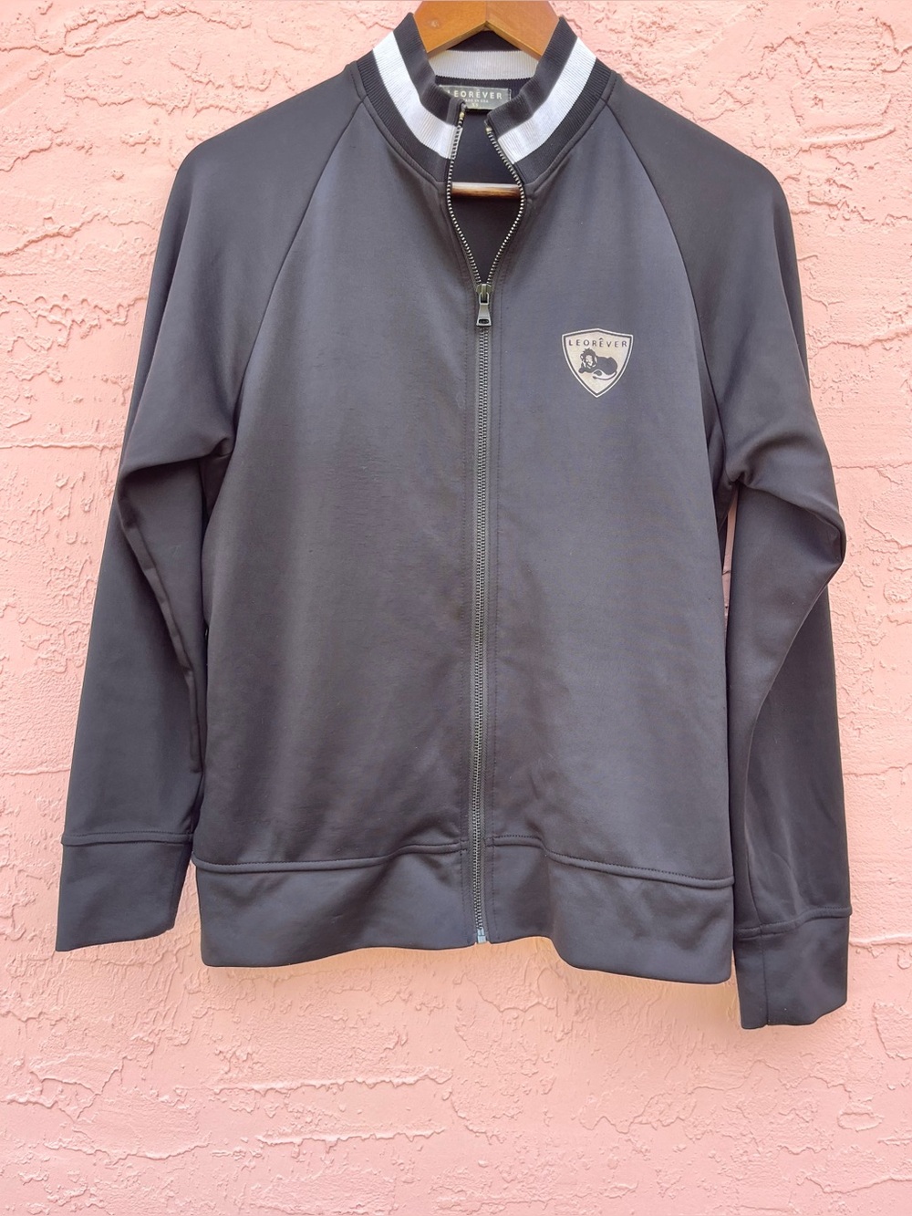 Leorever Black Jacket Designer Lightweight Flaw Size XS